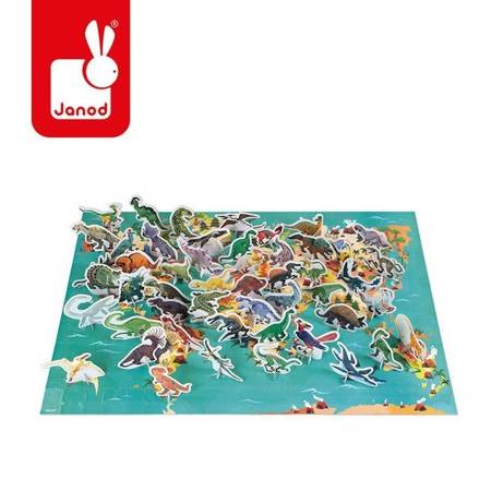 Janod Puzzle edukacyjne z figurkami 3D Dinozaury 200 elementów 6+